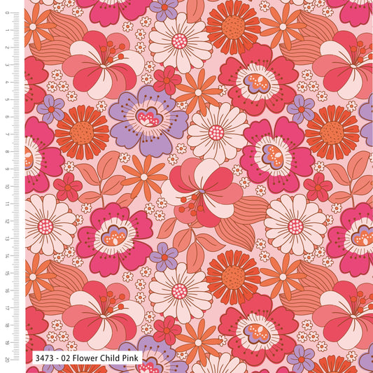 The Crafty Pie - Flower Child Pink Jersey