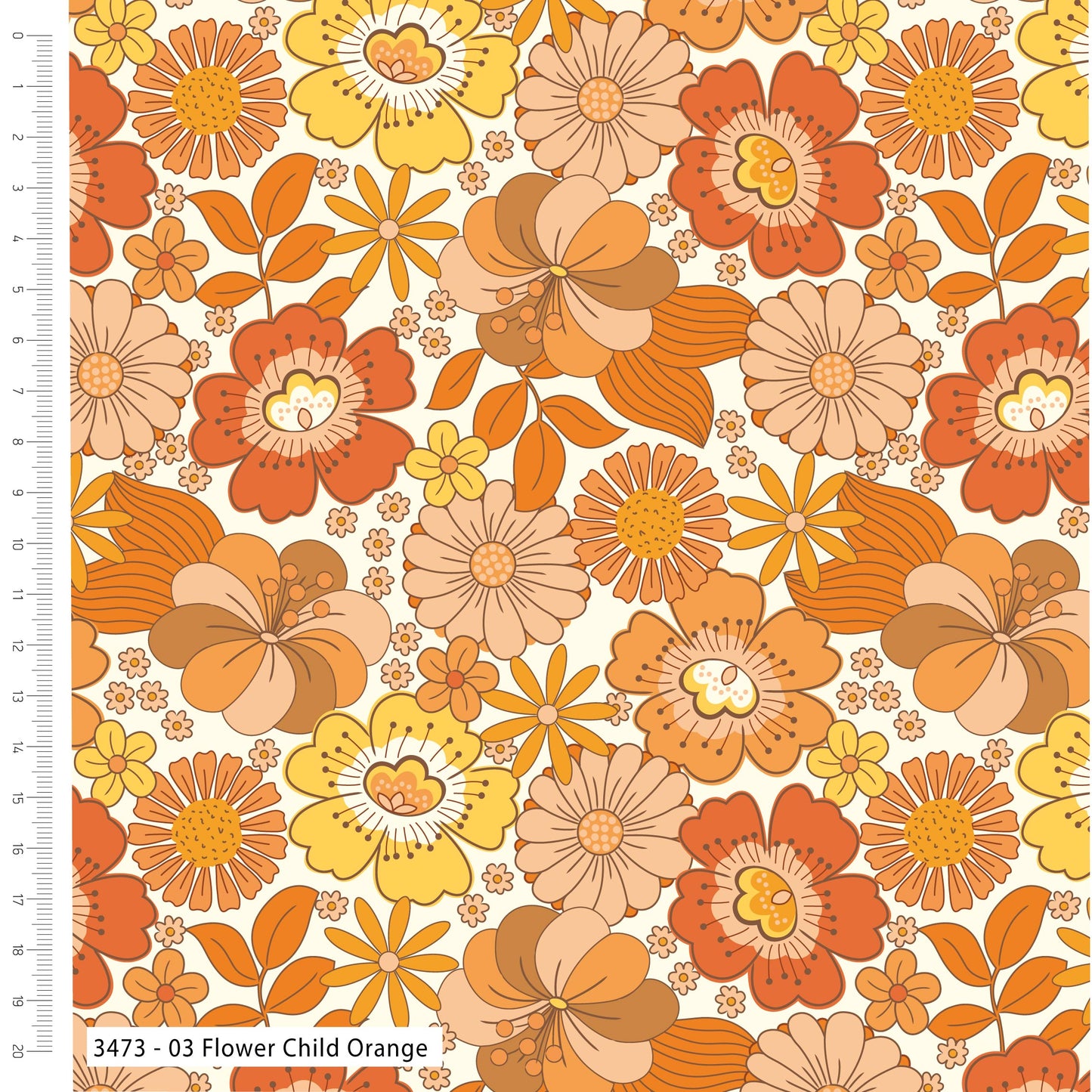 The Crafty Pie - Flower Child Orange Jersey