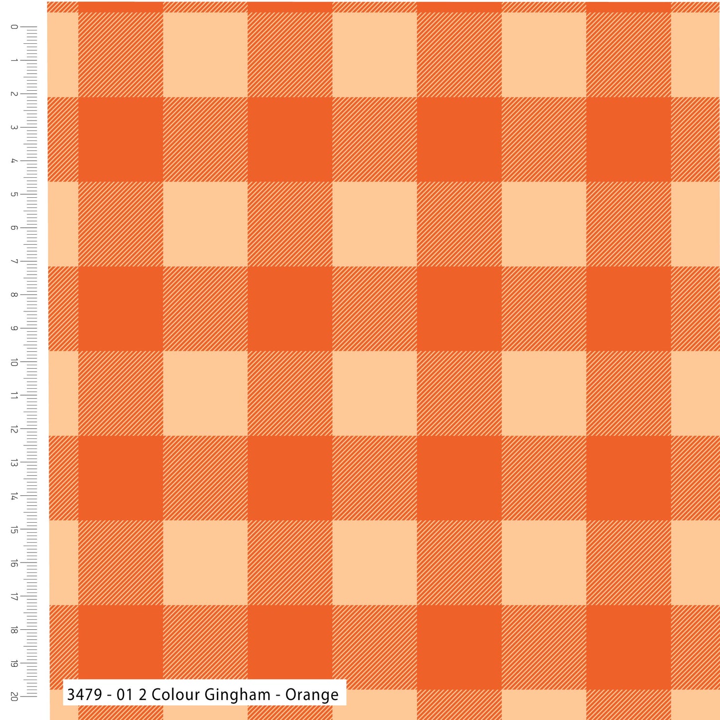 The Crafty Pie - Two Colour Gingham Orange Viscose
