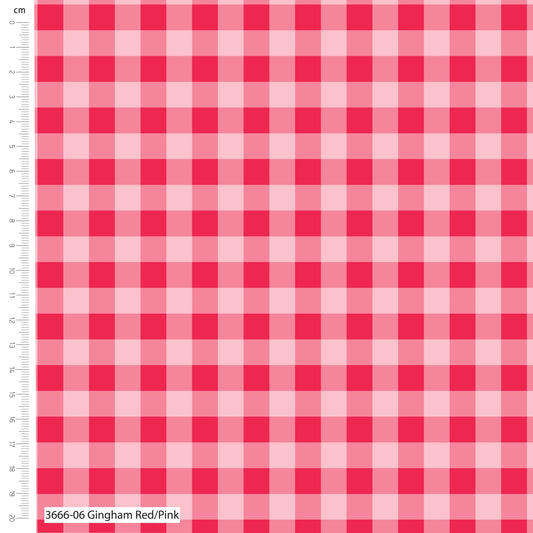 PREORDER The Crafty Pie - Red/Pink Gingham Viscose