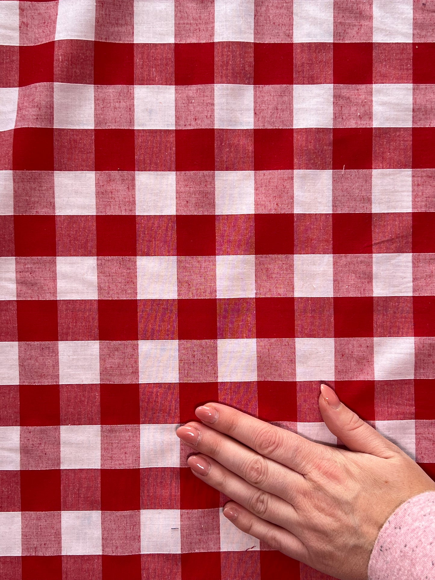 1 inch Gingham Cotton - Red