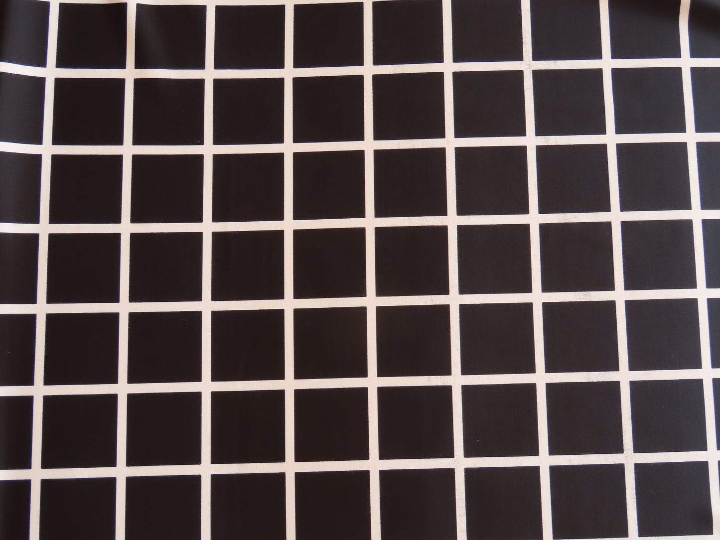 Black and White Checkered Swimwear Fabric