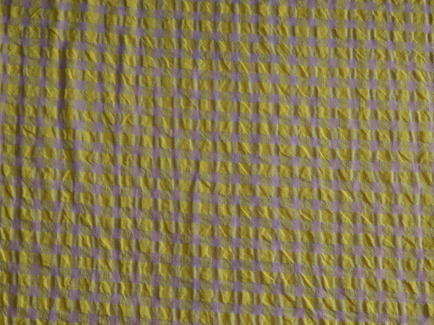 Linen Gingham Bubble Yellow