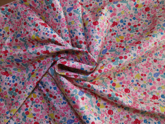 Ditsy Fruits Floral Cotton Twill Fabric
