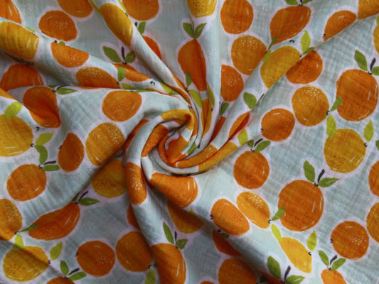 Little Johnny Orange Vine Double Gauze