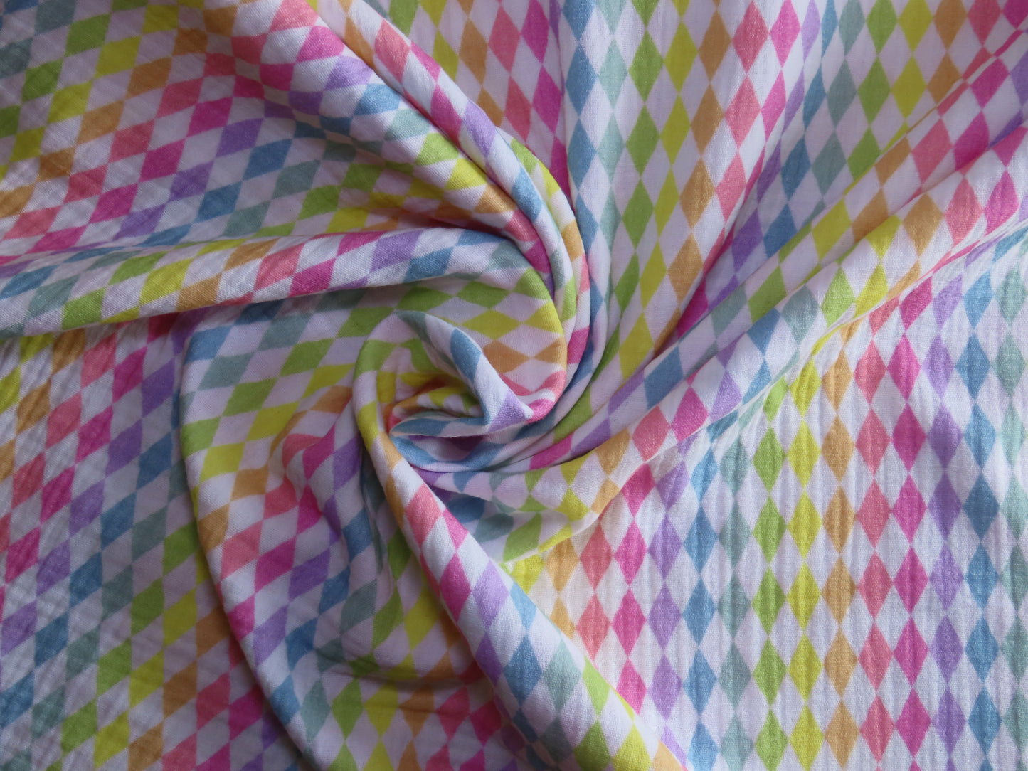 Little Johnny Rainbow Harlequin Double Gauze