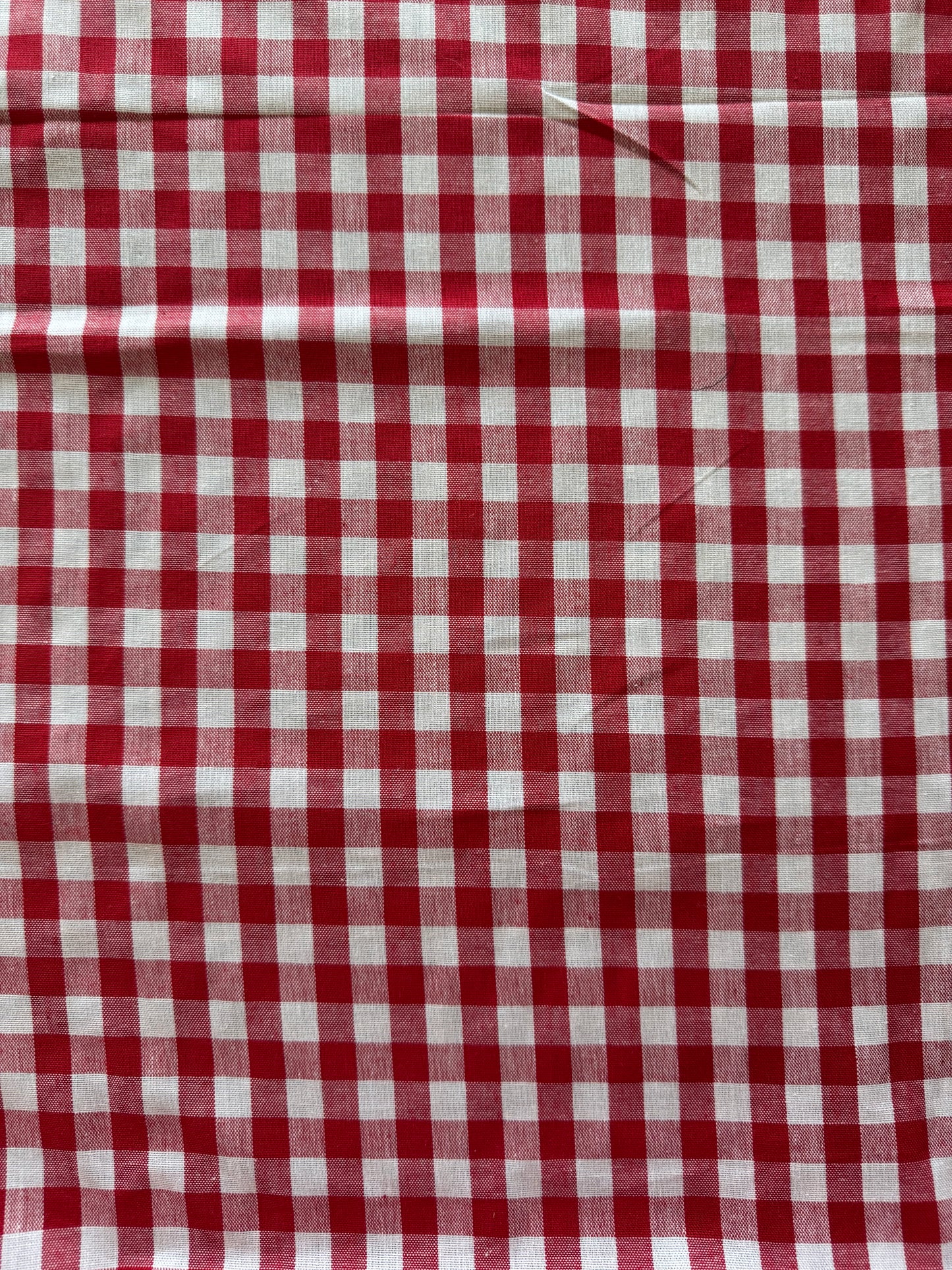 1cm Check Cotton Gingham - Red
