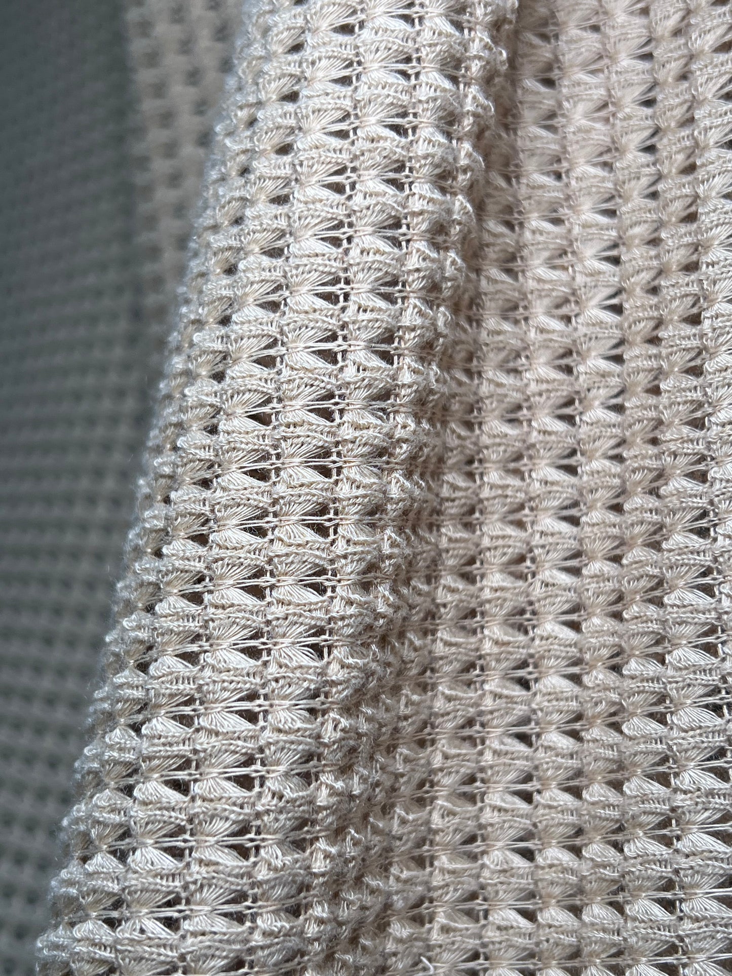 Tan Brown Crochet Fabric