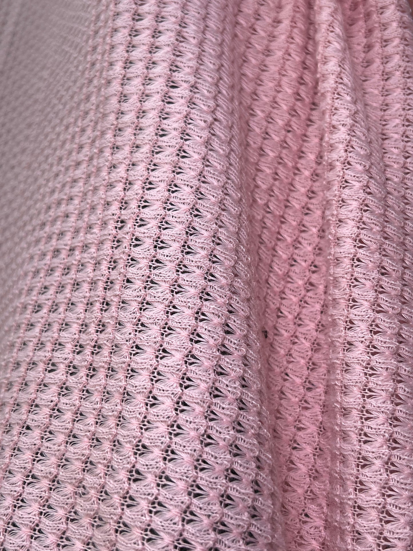 Salmon Pink Crochet Fabric