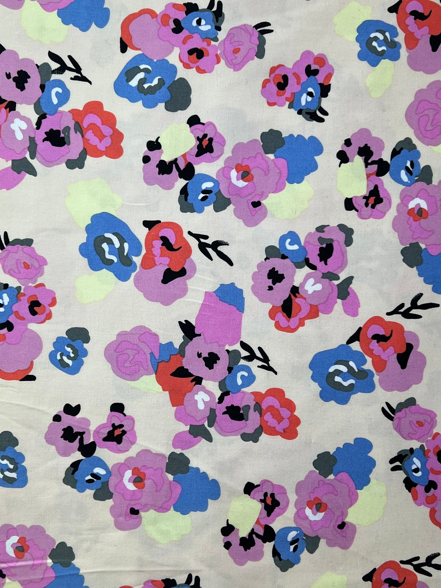 Hibiscus Syriacus Flower Print Cotton