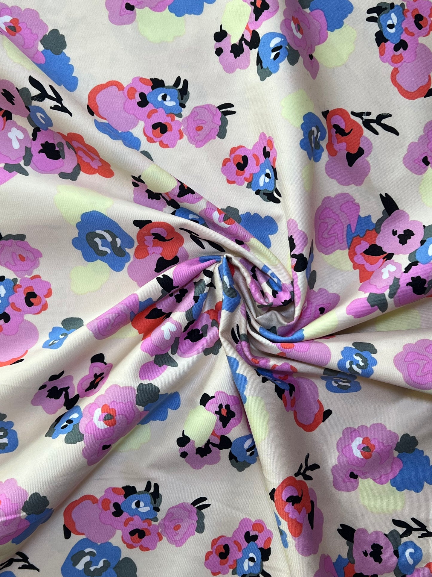 Hibiscus Syriacus Flower Print Cotton