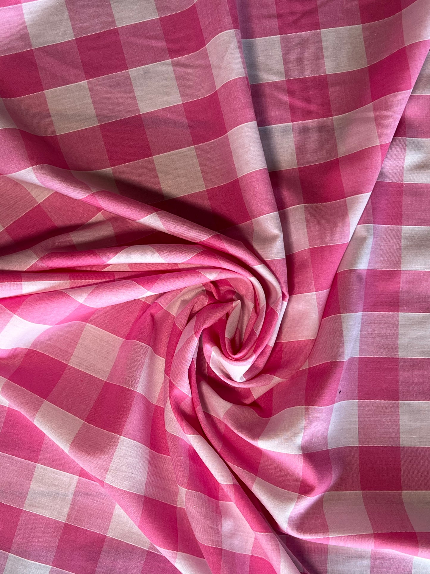 1 inch Gingham Cotton - Pink