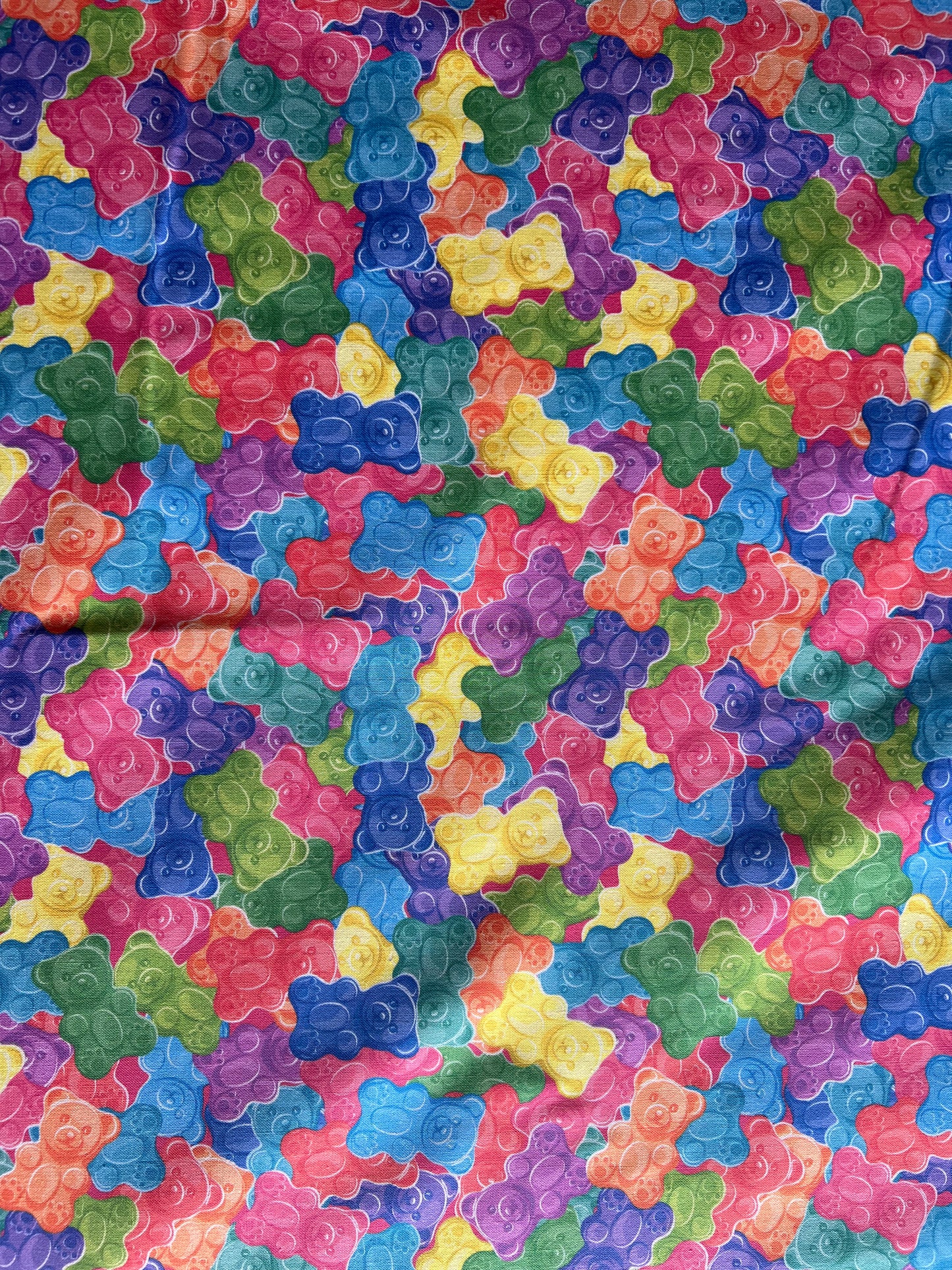 Rose and Hubble Gummy Bears Print Cotton
