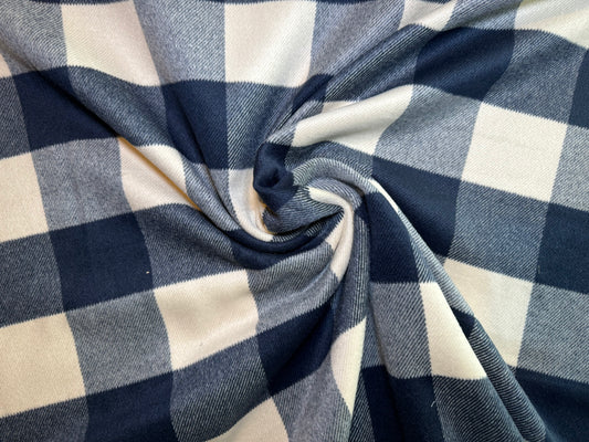 Cotton Blend Large Check Coating Fabric