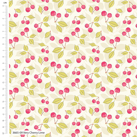 PREORDER The Crafty Pie - Sweet Blooms Very Cherry Lime Cotton