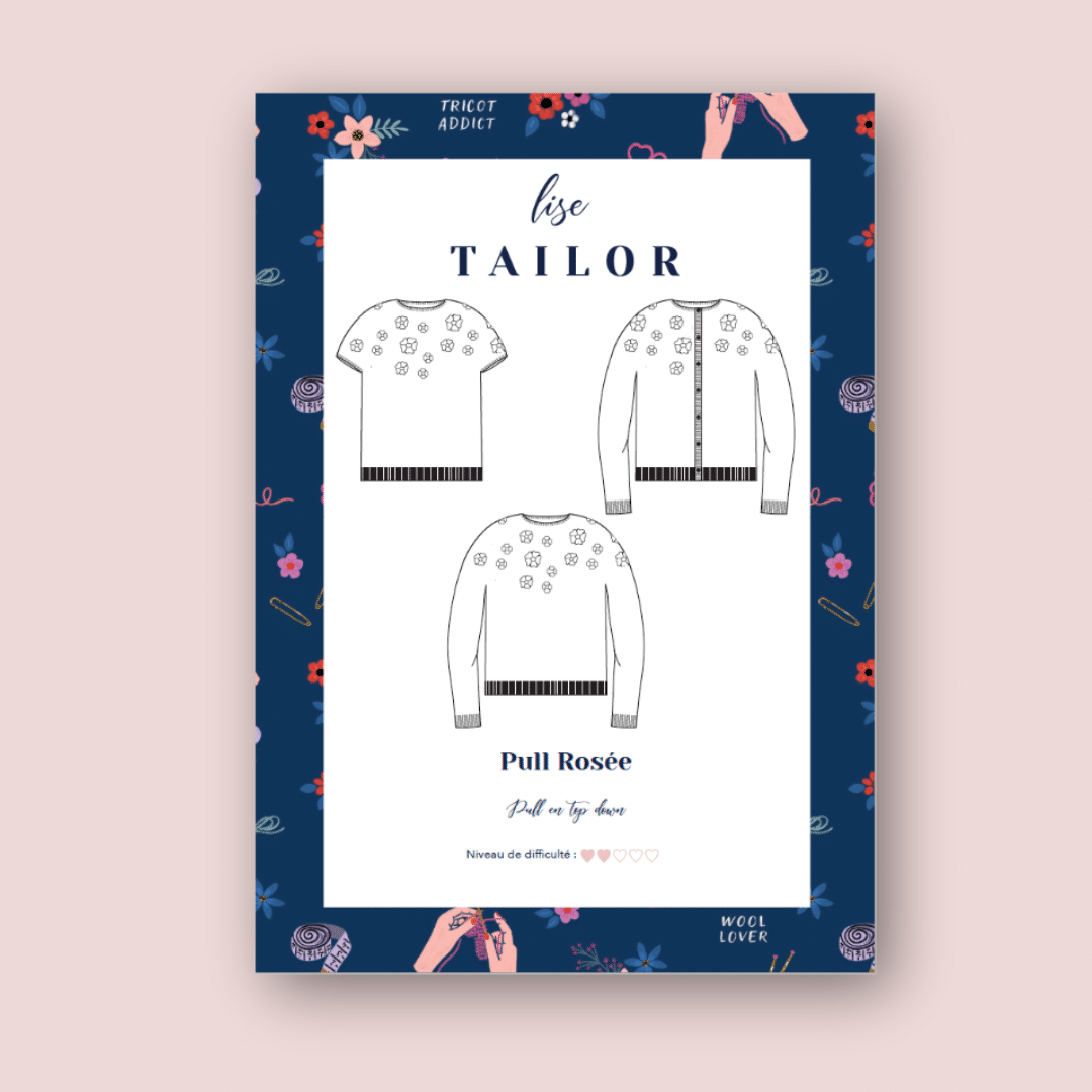 Lise Tailor Knitting pattern - Pink sweater/vest