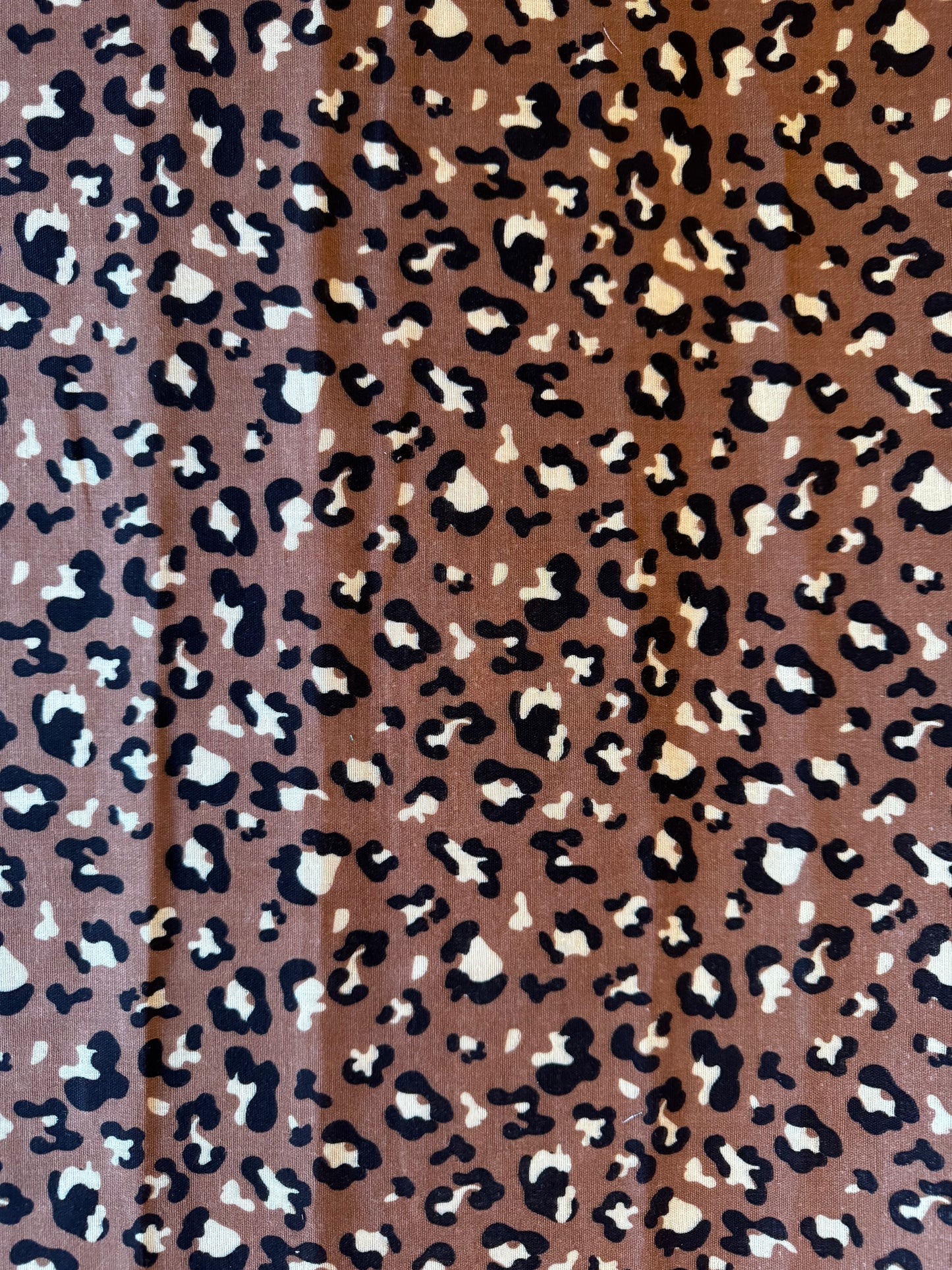 Rust Coloured Leopard Print Double Gauze