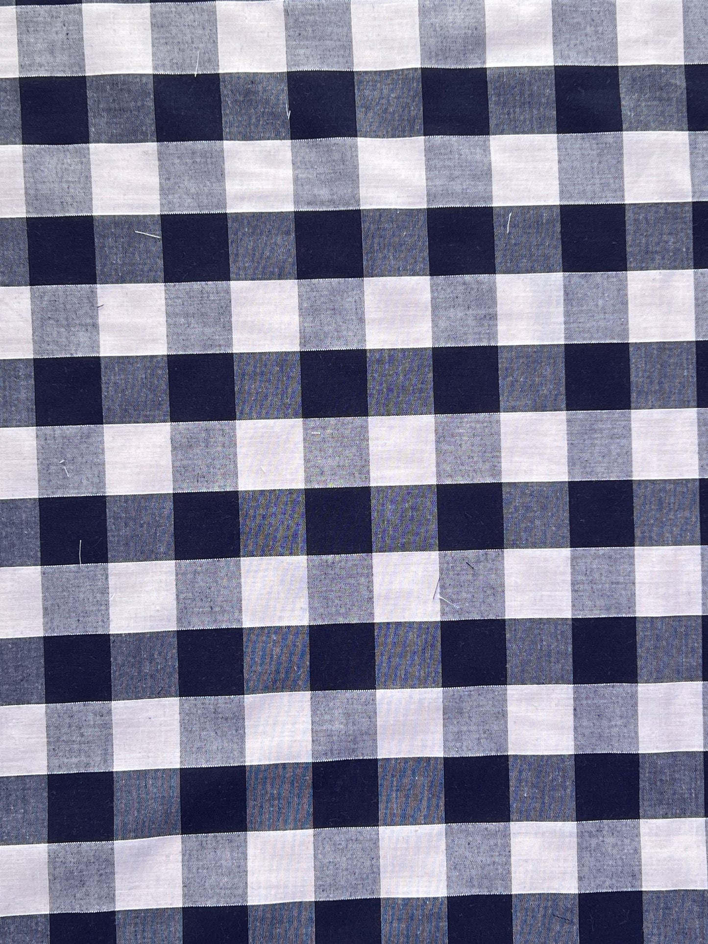 1 inch Gingham Cotton - Navy