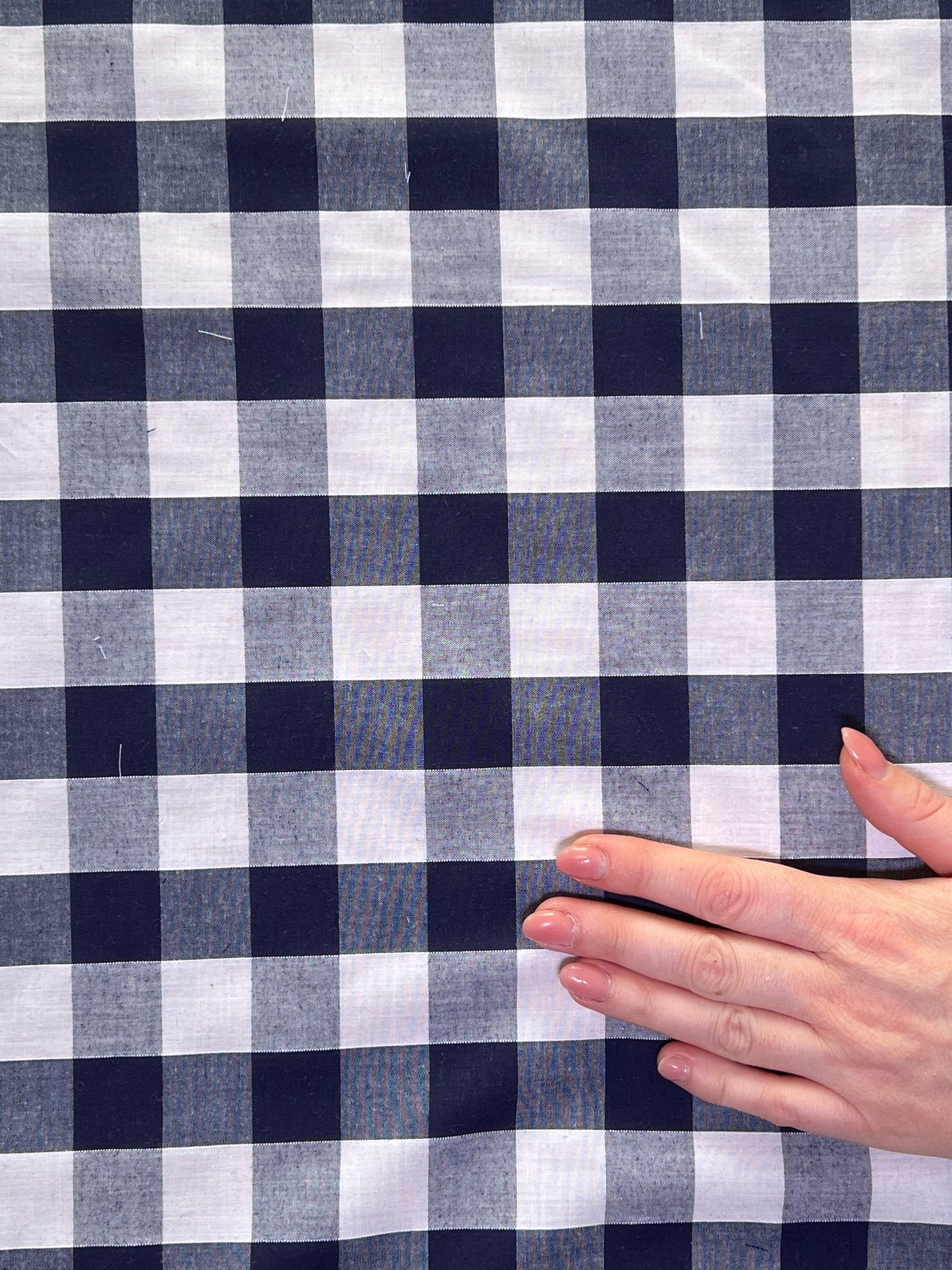 1 inch Gingham Cotton - Navy