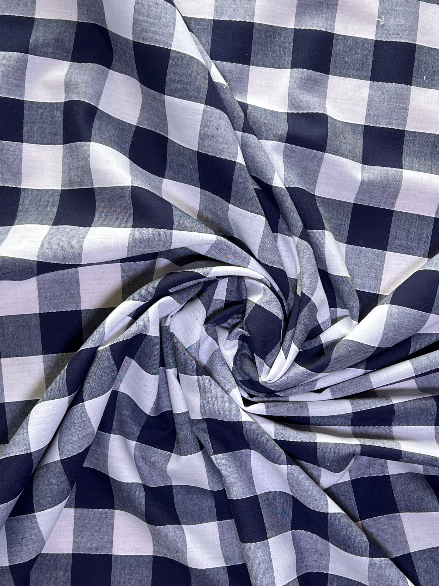 1 inch Gingham Cotton - Navy