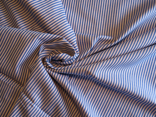 Small Stripe Cotton - Blue