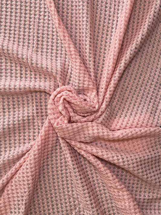 Salmon Pink Crochet Fabric